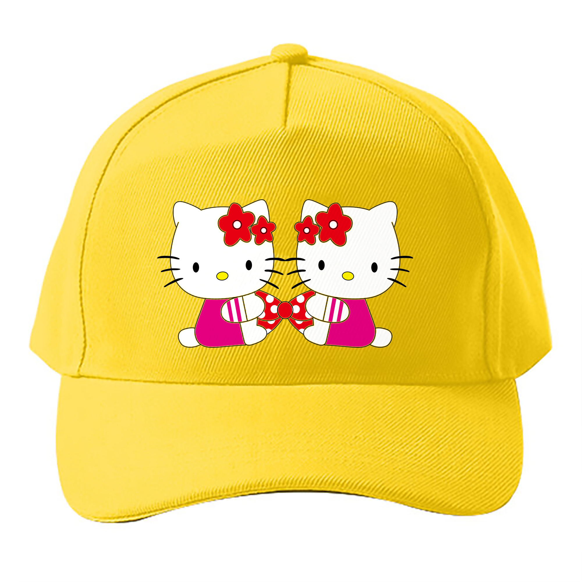 （画像用） Hello Kitty ハローキティ ベースボールキャップ 綿100％ 男女兼用 帽子 スポーツ